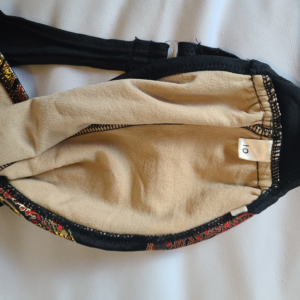 Pierre Cardin Juniors Black/Gold Bikini Size 10 - Picture 5 of 5